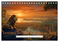 Cover-Bild zum Titel 'Lesezeichen für das ganze Jahr - 12 Monate mit inspirierender Weltliteratur (Tischkalender 2026 DIN A5 quer), CALVENDO Monatskalender' von 'Rupert Kowalski'