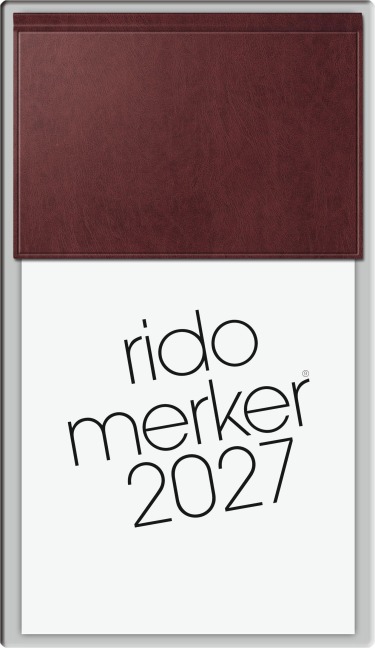 rido/idé 7035003277 Vormerkbuch Mod. Merker 2027 108×201 mm, Kunststoff, dunkelrot - 
