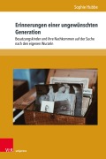Cover-Bild zum Titel 'Erinnerungen einer ungewünschten Generation' von 'Sophie Hubbe'