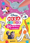 Cover-Bild zum Titel '100 animali da colorare. Mega color Disney' von ''