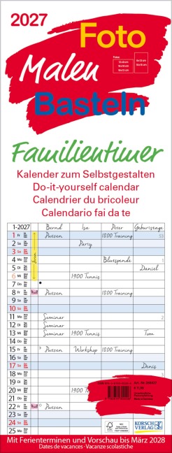 Foto-Malen-Basteln Familientimer 2027 - 
