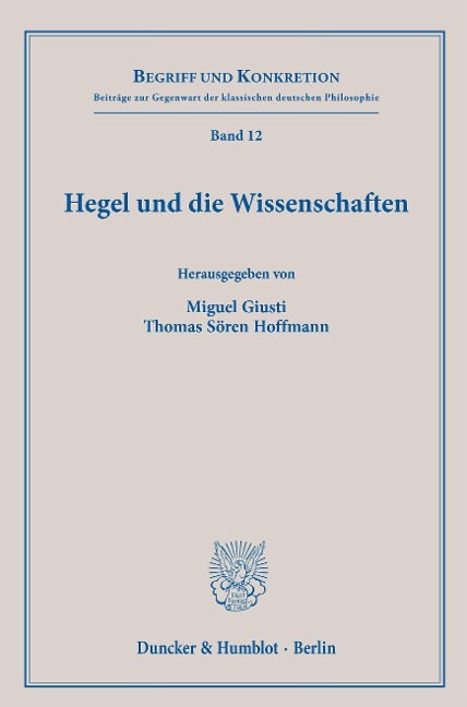 Hegel und die Wissenschaften - 