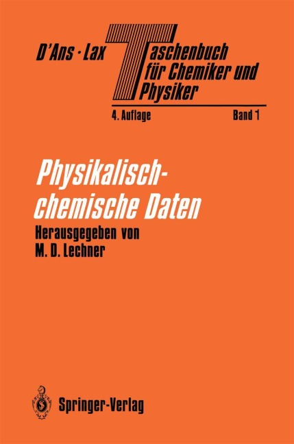 Taschenbuch für Chemiker und Physiker - W. Heiland, M. Neumann, E. Nordmeier, H. Rosemeyer, M. D. Lechner