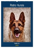 Retro Hunde (Wandkalender 2024 DIN A2 hoch), CALVENDO Monatskalender - Kattobello Kattobello