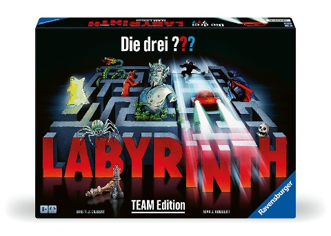 Die drei ??? Labyrinth - Team Edition - Gesellschaftsspiel & Brettspiel ab 8 Jahre - Max J. Kobbert, Brett Gilbert