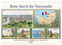 Cover-Bild zum Titel 'Reise durch die Normandie (Wandkalender 2026 DIN A2 quer), CALVENDO Monatskalender' von 'Claudia Kleemann'