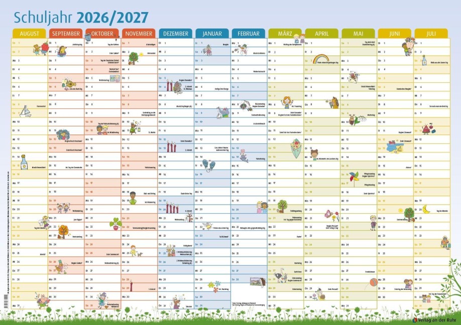 Der Schuljahres-Wandkalender 2026/2027, A1 - 