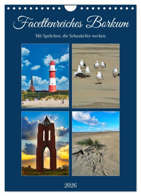 Facettenreiches Borkum (Wandkalender 2026 DIN A4 hoch), CALVENDO Monatskalender - Claudia Kleemann