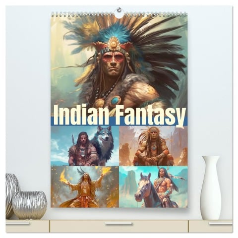 Indian Fantasy (hochwertiger Premium Wandkalender 2025 DIN A2 hoch), Kunstdruck in Hochglanz - Rose Hurley