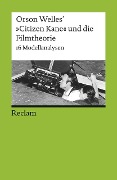 Cover-Bild zum Titel 'Orson Welles' »CitizenKane« und die Filmtheorie' von ''