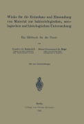 Cover-Bild zum Titel 'Winke für die Entnahme und Einsendung von Material zur bakteriologischen, serologischen und histologischen Untersuchung' von 'Na Hage, Emil Emmerich'