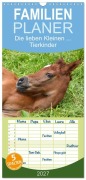 Cover-Bild zum Titel 'Familienplaner 2027 - Die lieben Kleinen... Tierkinder einfach zum Knuddeln mit 5 Spalten (Wandkalender, 21 x 45 cm) CALVENDO' von 'Gugigei'