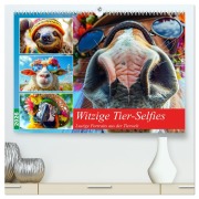 Cover-Bild zum Titel 'Witzige Tier-Selfies. Lustige Portraits aus der Tierwelt (hochwertiger Premium Wandkalender 2026 DIN A2 quer), Kunstdruck in Hochglanz' von 'Rose Hurley'