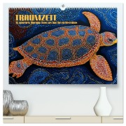 Cover-Bild zum Titel 'Traumzeit - KI-generierte Aborigine-Kunst aus dem Herzen Australiens (hochwertiger Premium Wandkalender 2026 DIN A2 quer), Kunstdruck in Hochglanz' von 'Renate Utz'