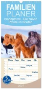 Cover-Bild zum Titel 'Familienplaner 2027 - Islandpferde - Die süßen Pferde im Norden. mit 5 Spalten (Wandkalender, 21 x 45 cm) CALVENDO' von 'M. Scott'