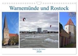 Cover-Bild zum Titel 'Warnemünde und Rostock, Perlen an der Ostsee (Wandkalender 2026 DIN A4 quer), CALVENDO Monatskalender' von 'Ulrich Senff'