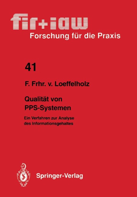 Qualität von PPS-Systemen - Friedrich V. Loeffelholz
