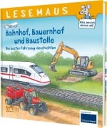 Cover-Bild zum Titel 'LESEMAUS Sonderbände: Bahnhof, Bauernhof und Baustelle - Die besten Fahrzeug-Geschichten' von ''