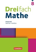 Dreifach Mathe 8. Schuljahr. Nordrhein-Westfalen - Arbeitsheft mit Lösungen - 