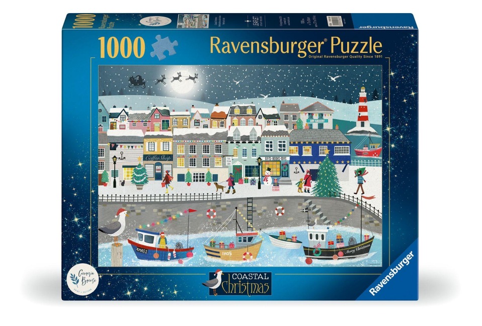 Weihnachtspuzzle 1000 Teile - Weihnachten am Hafen - 