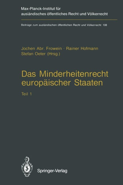 Das Minderheitenrecht europäischer Staaten - 