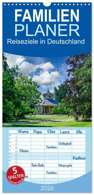 Familienplaner 2026 - Reiseziele in Deutschland mit 5 Spalten (Wandkalender, 21 x 45 cm) CALVENDO - Andreas Völkel