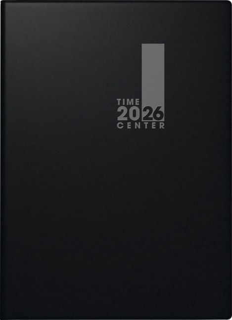 BRUNNEN 1072856906 | Taschenkalender TimeCenter Mod. 728 2026 | A6, Kunststoff, schwarz - 