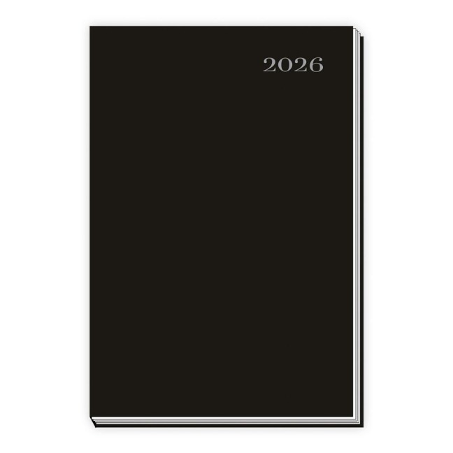 Trötsch Taschenkalender A6 schwarz 2026 - 