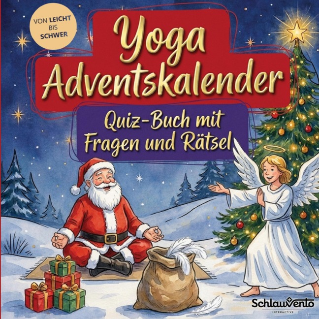 Yoga-Adventskalender: Quiz-Buch mit Fragen und Rätsel - Schlauvento Interactive