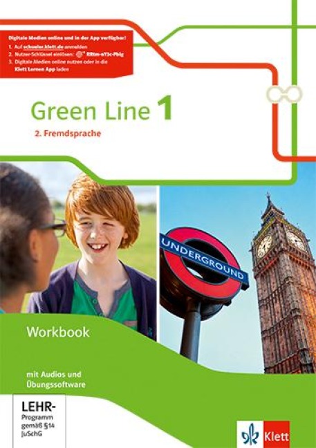 Green Line 1. 2. Fremdsprache. Workbook mit Audios und Übungssoftware Klasse 6 - 