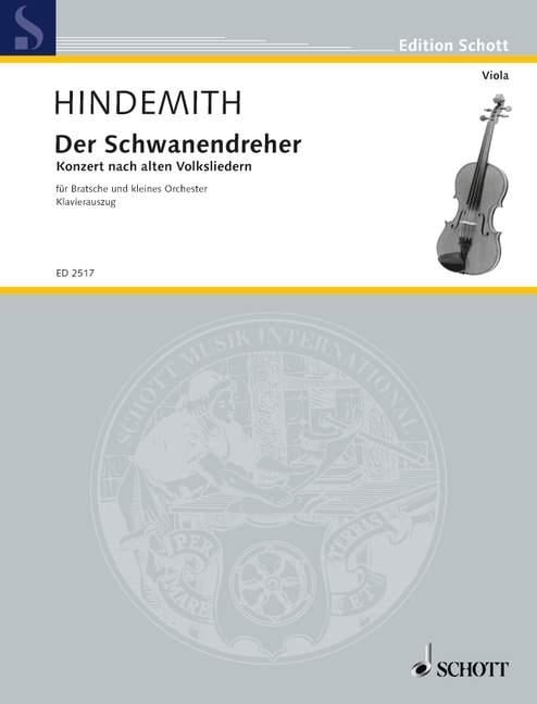 Der Schwanendreher. Klavierauszug mit Solostimme. - Paul Hindemith