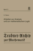 Cover-Bild zum Titel 'Arbeiten zur Analysis und zur mathematischen Logik' von 'Giuseppe Peano'