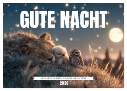 Cover-Bild zum Titel 'GUTE NACHT - Schlafende Tiere, traumhaft schön (Wandkalender 2026 DIN A2 quer), CALVENDO Monatskalender' von 'Mb Fotografie'