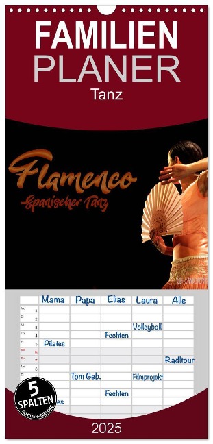 Familienplaner 2025 - Flamenco. Spanischer Tanz mit 5 Spalten (Wandkalender, 21 x 45 cm) CALVENDO - Uli Landsherr