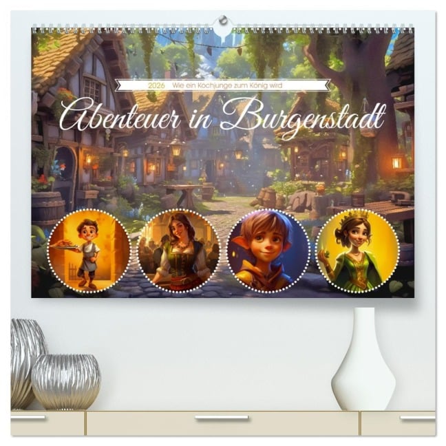 Abenteuer in Burgenstadt (hochwertiger Premium Wandkalender 2026 DIN A2 quer), Kunstdruck in Hochglanz - Steffen Gierok-Latniak