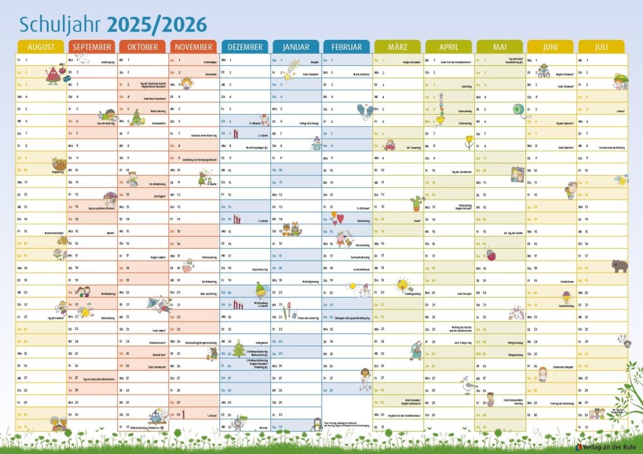 Der Schuljahres-Wandkalender 2025/2026, A1 - 