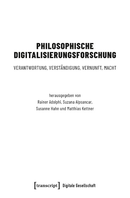 Philosophische Digitalisierungsforschung - 