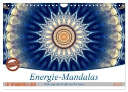 Energie-Mandalas in blau (Wandkalender 2025 DIN A4 quer), CALVENDO Monatskalender - Christine Bässler