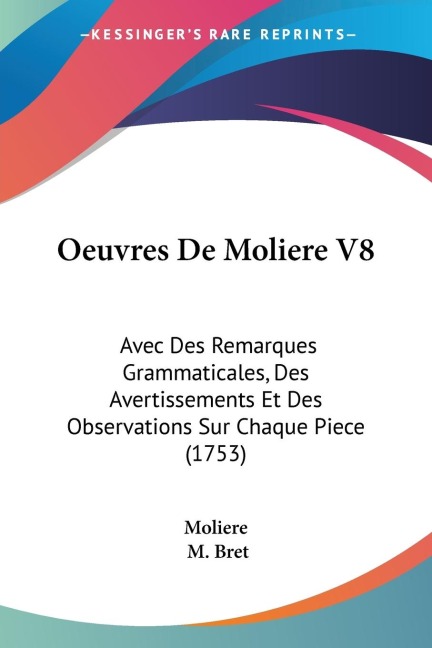 Oeuvres De Moliere V8 - Moliere