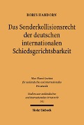 Cover-Bild zum Titel 'Das Sonderkollisionsrecht der deutschen internationalen Schiedsgerichtsbarkeit' von 'Boris Handorn'