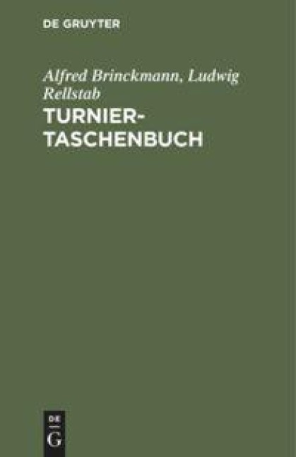 Turnier-Taschenbuch - Ludwig Rellstab, Alfred Brinckmann