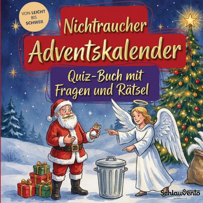 Nichtraucher-Adventskalender: Quiz-Buch mit Fragen und Rätsel - Schlauvento Interactive