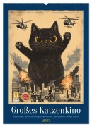 Cover-Bild zum Titel 'Großes Katzenkino (Wandkalender 2027 DIN A2 hoch), CALVENDO Monatskalender' von 'Kerstin Waurick'
