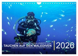 Cover-Bild zum Titel 'Die schönsten Korallenriffe zum Tauchen auf den Malediven (Wandkalender 2026 DIN A4 quer), CALVENDO Monatskalender' von 'Christian Hubo - feel4nature'