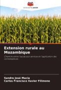 Cover-Bild zum Titel 'Extension rurale au Mozambique' von 'Sandre José Macia, Carlos Francisco Xavier Filimone'
