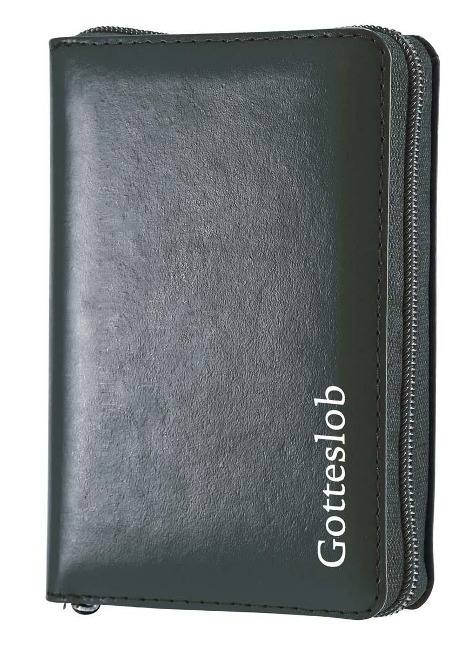 Gotteslob Taschenausgabe Region Ost. Cabra-Leder schwarz mit Reißverschluss - 