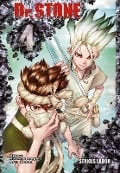 Cover-Bild zum Titel 'Dr. Stone 4' von 'Boichi, Riichiro Inagaki'