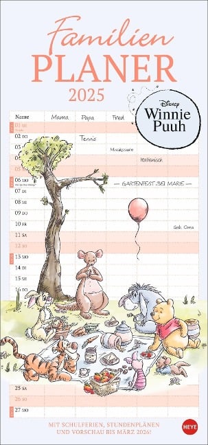 Winnie Puuh Familienplaner 2025 - 