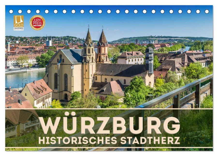 WÜRZBURG Historisches Stadtherz (Tischkalender 2025 DIN A5 quer), CALVENDO Monatskalender - Melanie Viola