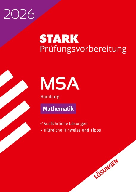 STARK Lösungen zu Mathematik - MSA 2026 Hamburg - Prüfungsvorbereitung - 